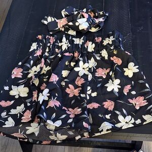 Floral Skirt with Sash